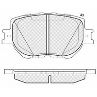 Performance Front Brake Pads For LEXUS IS250 IS300H AVE GSE3# Crown Majesta Mark X IIGRS182 JZS 04465-30330