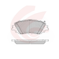 Front Brake Pads For TOYOTA Camry 2018+ AXVH70.ASV70.2019+ RAV4 Lexus ES300H UX200.04465-33480