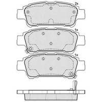 Rear Brake Pads For TOYOTA Estima Tarago 2000-.ACR30 ACM20 04466-28030.04466-44010.04466-28080.112*426*165