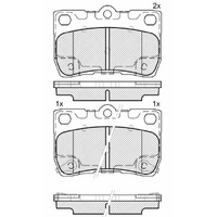 Rear Brake Pads For LEXUS IS250.GS300.GRS.GSE22 GWS204 UZS186.04466-30320.04466-53010.04466-22190 04466-30230