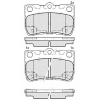 Rear Brake Pads Fits Lexus IS250.GS300.GRS.GSE22 GWS204 UZS186.04466-30320.04466-53010.04466-22190 04466-30230