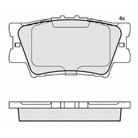 Ceramic Rear Brake Pads Fits Toyota Camry Hybrid 07-17 AHV40 AVV50 RAV4 30 40 Series 06-18 04466-33200.04466-42060.04466-33180