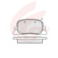 Rear Brake Pads For TOYOTA Corolla Prius ZZE122.NHW20.04466-47010-AKOK.825*381*150