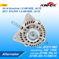 Alternator Fits Nissan 2011+ Sunny 1.5L N17Z 23100-1KL1A-KINFOR,2DL1C JR-JFZ111M2