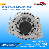 Alternator Fits Nissan 2009-2013 X-Trail 2.5L 3pin 23100-2DZ0A-VL0-KINFOR JR-JFZ112C