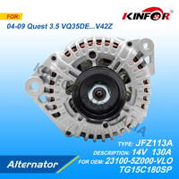 Alternator Fits Nissan 2004+ Quest 3.5L 23100-5Z200C-VLO-KINFOR JR-JFZ113A