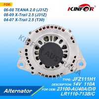 Alternator Fits Nissan 2003-2007 TEANA 2.0L J31Z,X-Trail 2.5L T30 23100-AU40A-KINFOR JR-JFZ111H1