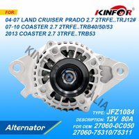 Alternator 80A For TOYOTA Hilux 05-15 2.7L TGN Prado TRJ120; Petrol 2TR-FE Workmate TGN16 TGN26 N70 27060-0C021 / 0C020 / 75310 / 75311