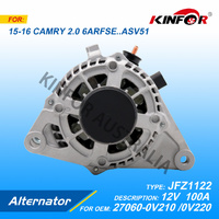 Alternator 100A 1pin For TOYOTA Camry Hybrid 2012-2017 AVV50 AVV51 JFZ1122 27060-0V210 