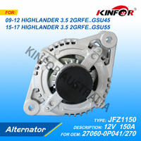 Alternator 150A Fits V6 Kluger GSU45.Lexus GGL15.Estima GSR50/55 2GRFE 27060-31100/31101/31161 JFZ1158