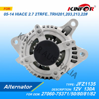Alternator 130A 4pins For TOYOTA 1TR 2TR Engines Hiace Petrol TRH213 200 223 Prado TRJ150 TRB50 JFZ1135 27060-75380 75350 75460 75382
