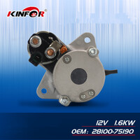 Starter Motor 12V 1.6KW For TOYOTA Hiace Hilux Prado 2TRFE / 2RZFE / 3RZFE; TRH213.TGN16;.QDY12YY141.28100-75190 / 75191 / 0C090