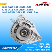 Alternator Fits Honda 2016+ CIVIC 2.5T 31100-59B-003-KINFOR JR-JFZ114N1