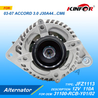 Alternator Fits Honda 2007+ 3.0L Accord 31100-RCB-Y02-KINFOR JR-JFZ1113