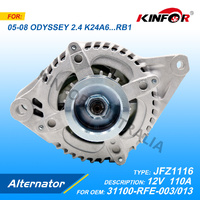 Alternator Fits Honda 2006+ Odyssey 31100-RFE-003-KINFOR JR-JFZ1116