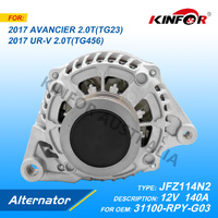Alternator Fits Honda 2017+ 2.0T AVANCIER TG2 TG3,URV TG4 TG5 TG6 31100-RPY-G03-KINFOR JR-JFZ114N2