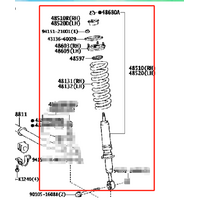 Front Shock Absorber Assembly LEFT=RIGHT For TOYOTA Land Cruiser 200 Series LEXUS LX570 UZJ200 GRJ200 UDJ200 2007-ON 48510-69365-ZC