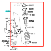 Front Shock Absorber Assembly Left For TOYOTA Tarago Estima  30 Series 2000-2005 ACR30 4 Cyl 48520-29745-ZC