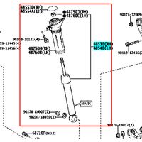 Rear Shock Absorber Assembly LEFT=RIGHT For TOYOTA Camry 2018-2024 ASV70 AXVH70 AXVH71 GSV70 48530-8Z064-ZC