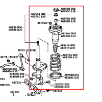 Rear Shock Absorber Assembly Left For TOYOTA Camry 36 Series 2000-2005 ACV36 4 Cyl 48540-39236-ZC
