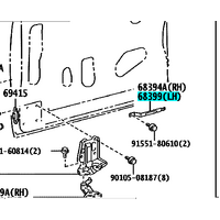 Side Door Rail sub-assy Lower LEFT For TOYOTA Hiace 2005-2018 TRH KDH 68399-26010
