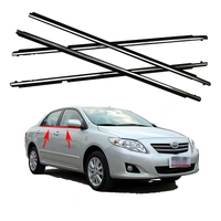 4PCS Door Window Weatherstrip Seal Moulding Trims For Toyota Corolla ZRE152 Sedan 2007-2013 75710-02170 75720-02170 75730-02150 75740-02150