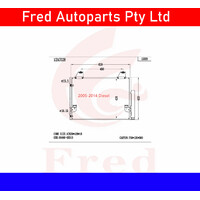 Ac Condensor Fits Hilux Diesel 2005+.KUN16.KUN26.88460-0K010