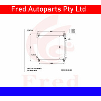 Ac Condensor For TOYOTA Hilux 2015+.GUN126.TGN.88460-0K350-JD