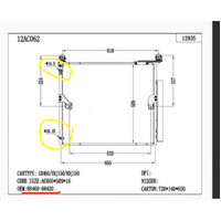 Ac Condensor For TOYOTA Prado 2010+.GRJ150.KDJ150.GX400.URJ150.88460-60420-BJX 12AC062