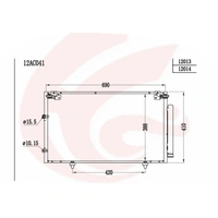Ac Condensor For TOYOTA Carmy 2002-2006 ACV36 2.4L 2AZ-FE 4Cyl  88461-YC080 / 88460-06070 / 88460-06140 1612AC041