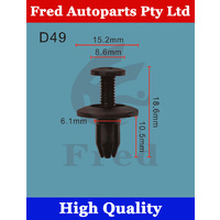 D49,90657SA5003F,5 units in 1pack,Car Clips