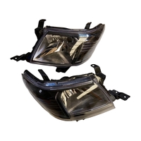 Headlight Black For TOYOTA Hilux 2012-2014 KUN TGN 1 Pair LEFT + RIGHT