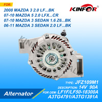 Alternator Fits Mazda 2006-2011 2.0L 1.6L M3 BK CR LF50-18300A-KINFOR JR-JFZ109M1