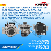 Alternator Fits Mazda 2005-2008 2.3L GG GY M6 LFY8-18300-KINFOR JR-JFZ109M0