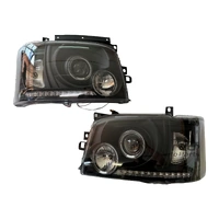 SET 2PCS Smoky Black Angel Eyes Projector Head Lights for Toyota Hiace VAN 2005-2010 LWB SLWB 200 Series