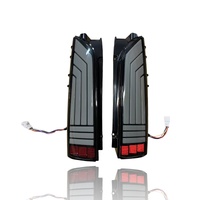 SET Full LED Tail Lights Smoky Black For TOYOTA Hiace 2005-2018 LWB SLWB VAN COMMUTER 200 SERIES 