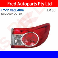 Tail Light Outer Right, Fits Corolla 2011 Sedan.ZRE152, TY-11CRL-004-RH, 81551-02570