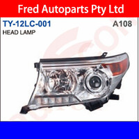 Headlight Right Halogen Fits Land Cruiser 2012 FJ200 UZJ  TY-12LC-001-RH  81145-60F20