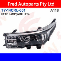 Headlight LED Left  Fits Corolla 2014 Sedan ZRE172  TY-14CRL-001-LH  81170-02J10