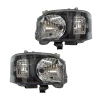 Pair Headlight Smoked Black LEFT + RIGHT Fits Toyota Hiace 2014-2018 All Models TRH KDH