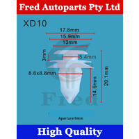 XD10,90467-10161F,5 units in 1 pack,Car Clips